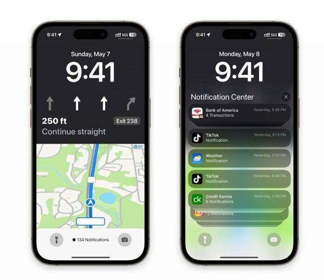 苹果x韩版比较:苹果iOS 17 将对锁屏地图导航进行重新设计